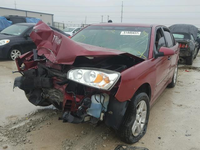 1G1ZT51F86F169292 - 2006 CHEVROLET MALIBU LT წითელი ფოტო 2