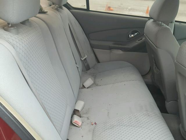 1G1ZT51F86F169292 - 2006 CHEVROLET MALIBU LT წითელი ფოტო 6