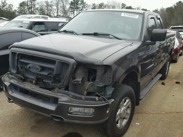 1FTRX14W95FA02373 - 2005 FORD F150 BLACK photo 2