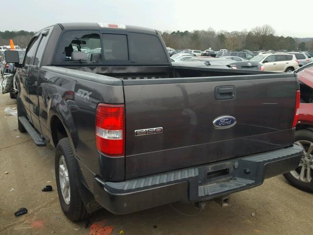 1FTRX14W95FA02373 - 2005 FORD F150 BLACK photo 3