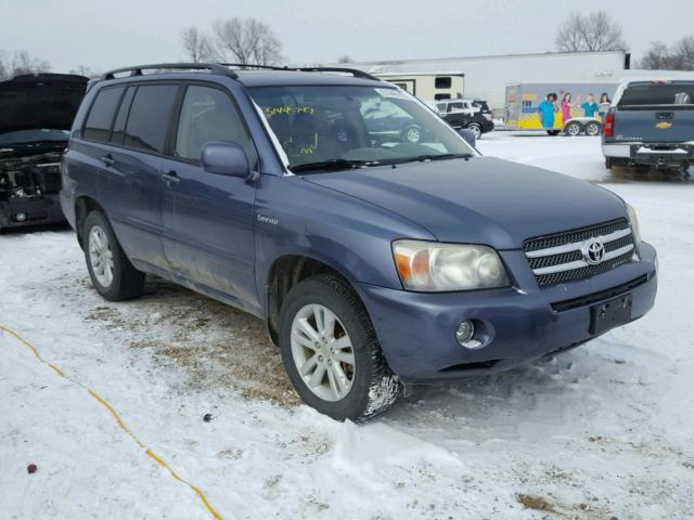 JTEEW21A360012588 - 2006 TOYOTA HIGHLANDER BLUE photo 1