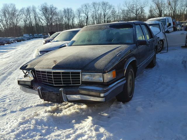 1G6CD53B3P4276898 - 1993 CADILLAC DEVILLE BURGUNDY photo 2