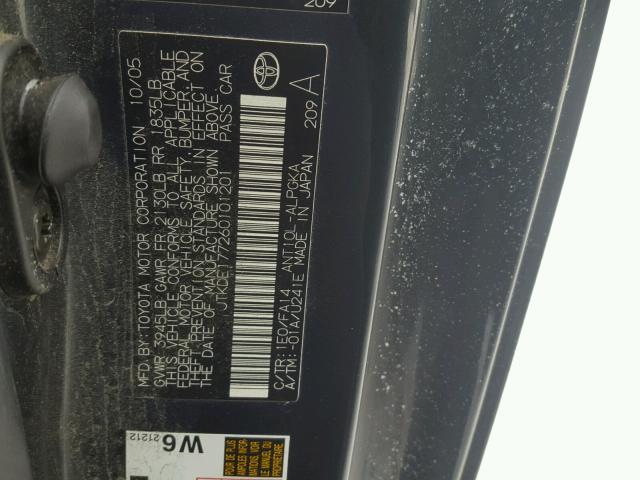 JTKDE177260101201 - 2006 TOYOTA SCION TC 灰色 照片 10