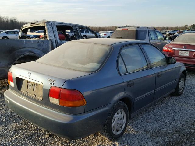 1HGEJ6525TL025366 - 1996 HONDA CIVIC DX TEAL photo 4