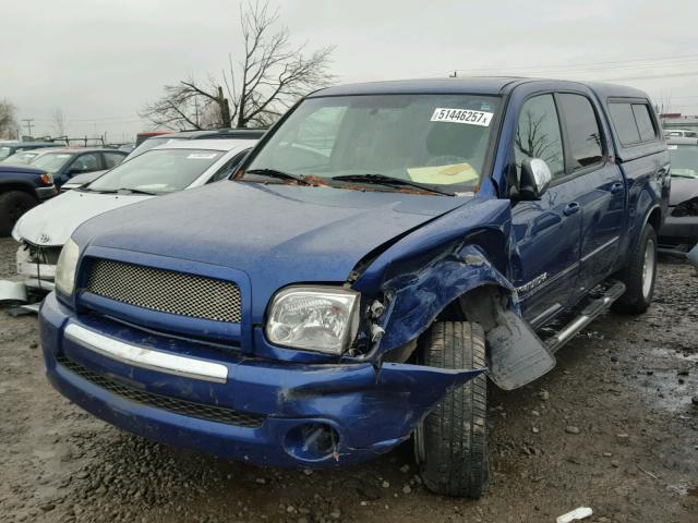 5TBDT44116S529457 - 2006 TOYOTA TUNDRA DOU BLUE photo 2