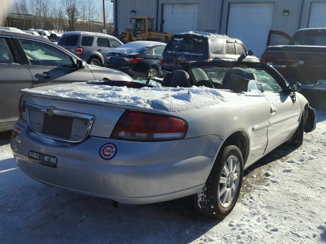 1C3EL75R04N315553 - 2004 CHRYSLER SEBRING GT SILVER photo 4