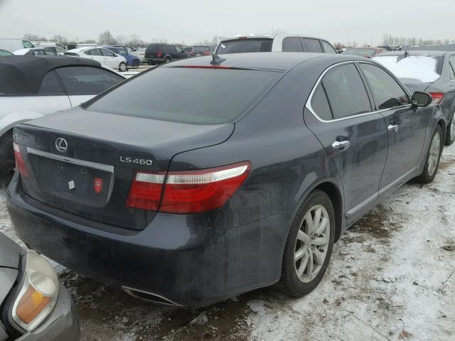 JTHBL46F075041436 - 2007 LEXUS LS 460 GRAY photo 4