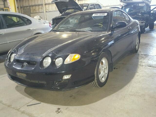 KMHJG25F81U252335 - 2001 HYUNDAI TIBURON BLACK photo 2