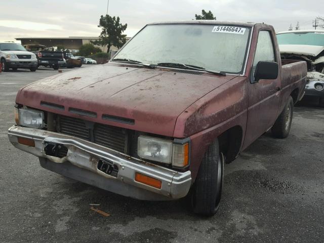 1N6ND11SXKC306069 - 1989 NISSAN D21 SHORT MAROON photo 2