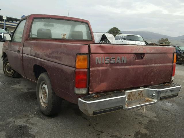 1N6ND11SXKC306069 - 1989 NISSAN D21 SHORT MAROON photo 3