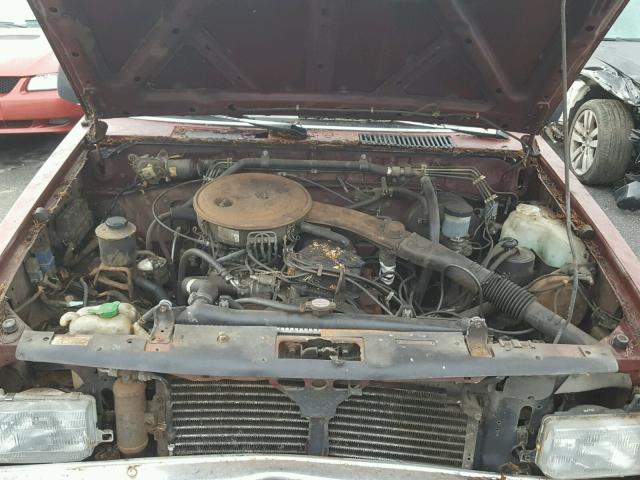 1N6ND11SXKC306069 - 1989 NISSAN D21 SHORT MAROON photo 7