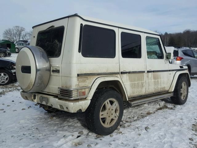 WDCYR49E74X144201 - 2004 MERCEDES-BENZ G 500 WHITE photo 4