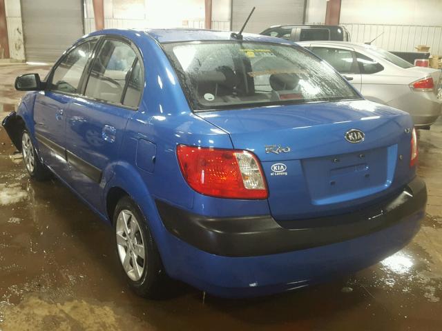 KNADE223696543690 - 2009 KIA RIO BASE BLUE photo 3