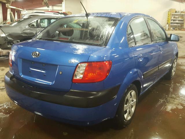 KNADE223696543690 - 2009 KIA RIO BASE BLUE photo 4