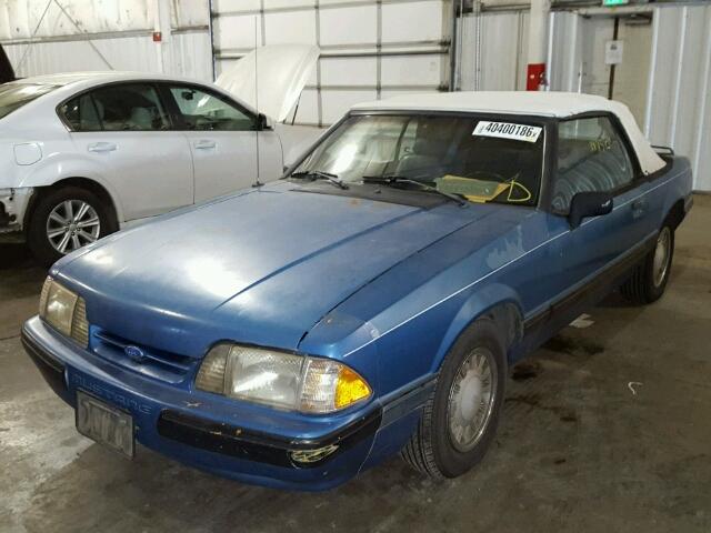 1FABP44A6KF256583 - 1989 FORD MUSTANG LX BLUE photo 2