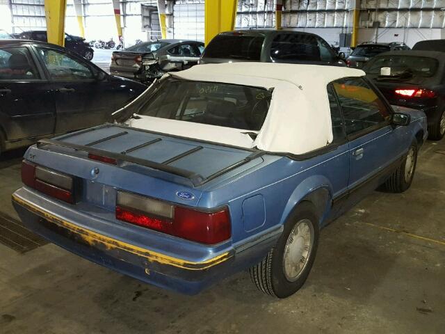 1FABP44A6KF256583 - 1989 FORD MUSTANG LX BLUE photo 4