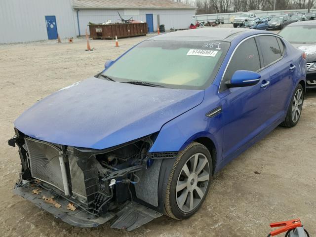 5XXGR4A63CG064700 - 2012 KIA OPTIMA SX BLUE photo 2