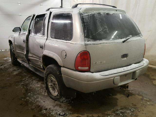 1B4HS28N6YF181894 - 2000 DODGE DURANGO SILVER photo 3