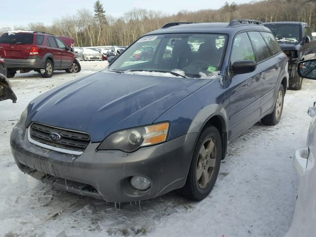 4S4BP61C857393725 - 2005 SUBARU LEGACY OUT BLUE photo 2