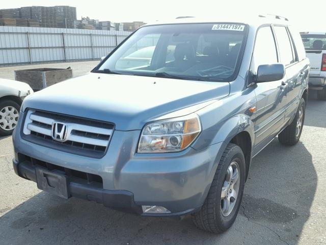 2HKYF18586H548959 - 2006 HONDA PILOT EX BLUE photo 2