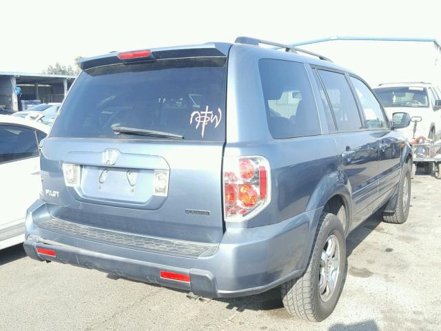 2HKYF18586H548959 - 2006 HONDA PILOT EX BLUE photo 4