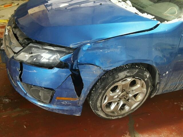 3FAHP0HA2BR124680 - 2011 FORD FUSION SE BLUE photo 9