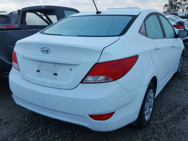 KMHCT4AE0FU804365 - 2015 HYUNDAI ACCENT GLS WHITE photo 4