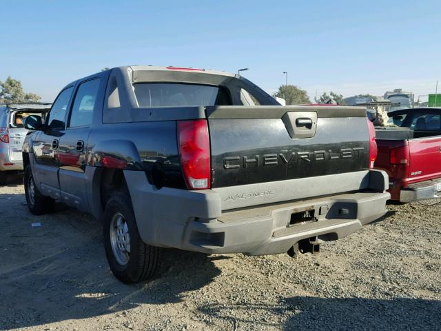 3GNEC13T42G108636 - 2002 CHEVROLET AVALANCHE BLACK photo 3