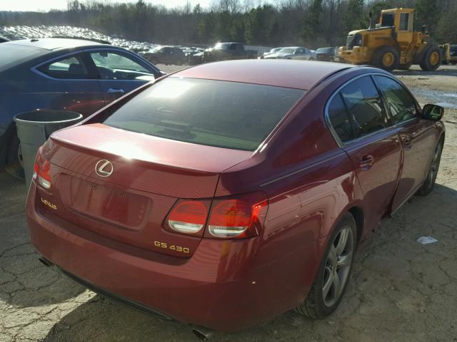 JTHBN96S865008798 - 2006 LEXUS GS GENERAT RED photo 4