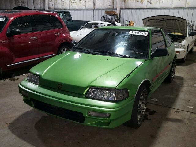 JHMED836XMS001321 - 1991 HONDA CIVIC CRX GREEN photo 2