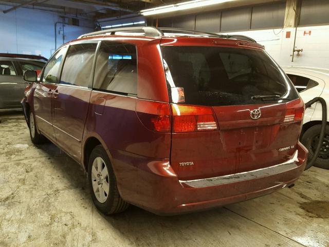 5TDZA23C35S376055 - 2005 TOYOTA SIENNA CE BURGUNDY photo 3