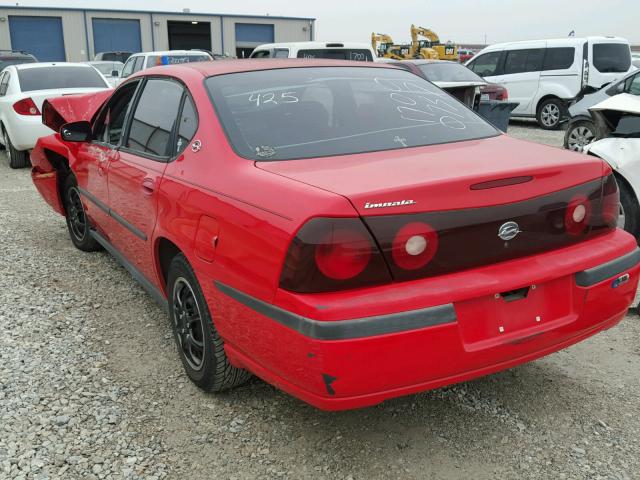 2G1WF55E2Y9284445 - 2000 CHEVROLET IMPALA RED photo 3