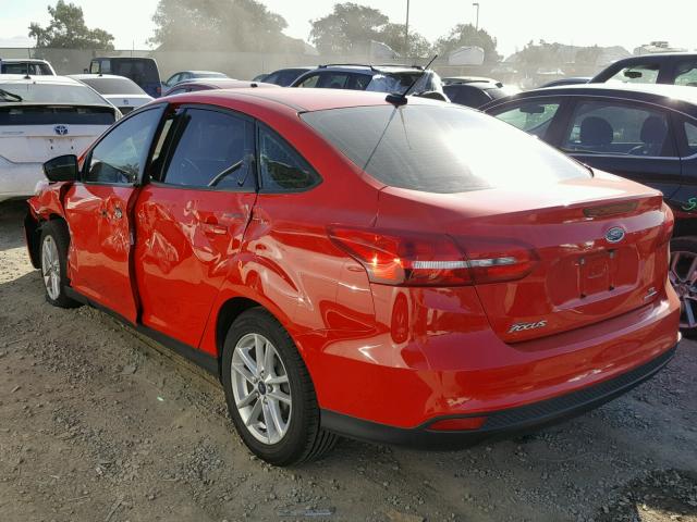 1FADP3F25GL269617 - 2016 FORD FOCUS SE RED photo 3