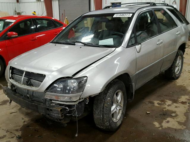 JT6HF10U6Y0139224 - 2000 LEXUS RX 300 GRAY photo 2