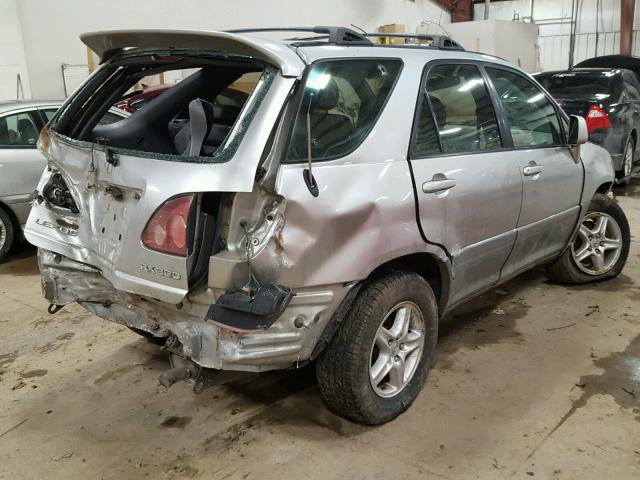 JT6HF10U6Y0139224 - 2000 LEXUS RX 300 GRAY photo 4