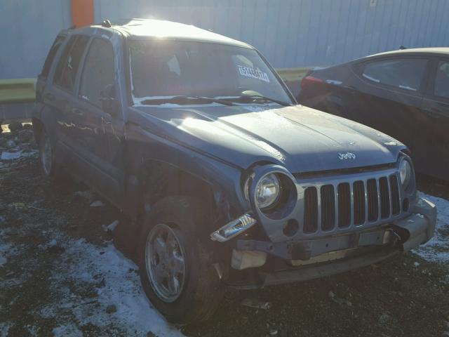 1J4GL48K45W550996 - 2005 JEEP LIBERTY SP BLUE photo 1