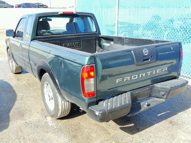 1N6DD26S32C303783 - 2002 NISSAN FRONTIER K GREEN photo 3