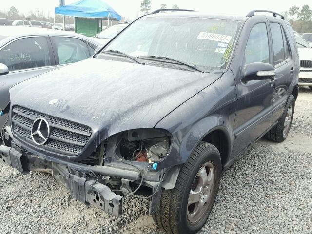 4JGAB54E32A319385 - 2002 MERCEDES-BENZ ML 320 BLUE photo 2