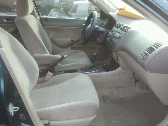 2HGES25792H603286 - 2002 HONDA CIVIC EX მწვანე ფოტო 5