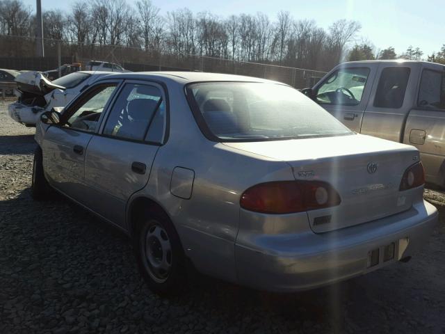 1NXBR12E32Z654804 - 2002 TOYOTA COROLLA CE SILVER photo 3