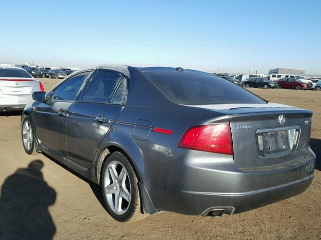 19UUA65574A026375 - 2004 ACURA TL CHARCOAL photo 3