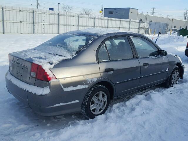 2HGES16335H017032 - 2005 HONDA CIVIC DX V GRAY photo 4