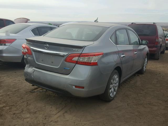 3N1AB7APXEY315360 - 2014 NISSAN SENTRA S GRAY photo 4