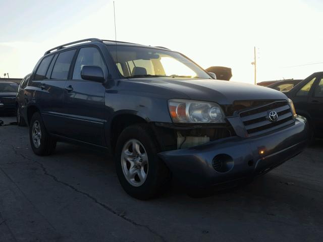 JTEGD21A750127272 - 2005 TOYOTA HIGHLANDER BLUE photo 1