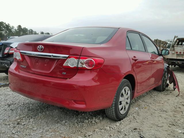 JTDBU4EE0BJ090014 - 2011 TOYOTA COROLLA BA RED photo 4