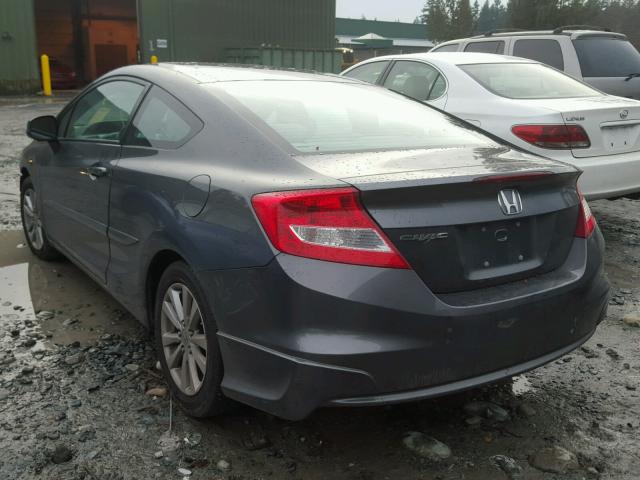 2HGFG3B02CH503843 - 2012 HONDA CIVIC EXL GRAY photo 3