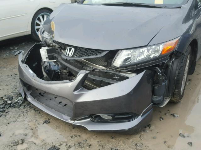 2HGFG3B02CH503843 - 2012 HONDA CIVIC EXL GRAY photo 9