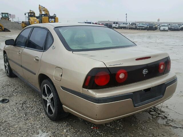 2G1WF52E449361170 - 2004 CHEVROLET IMPALA GOLD photo 3