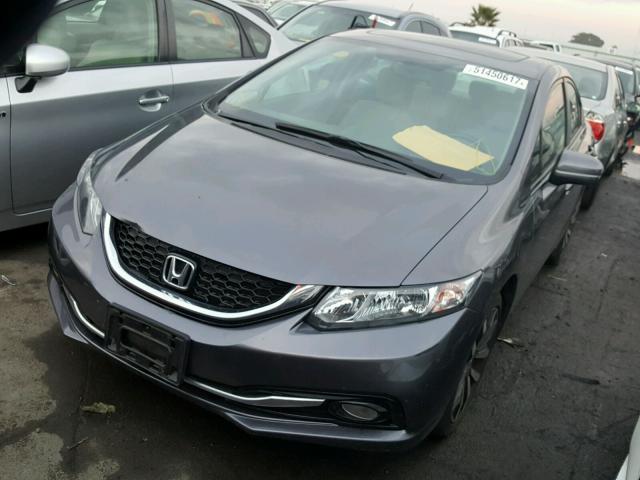 19XFB2F95FE205576 - 2015 HONDA CIVIC EXL GRAY photo 2