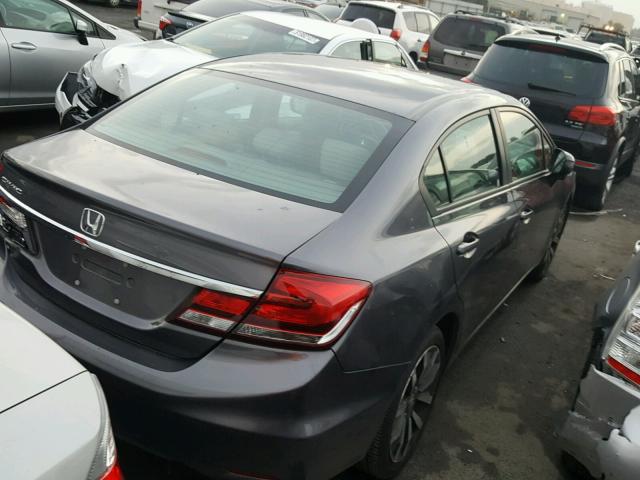 19XFB2F95FE205576 - 2015 HONDA CIVIC EXL GRAY photo 4